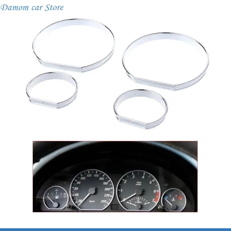 A2UC Chrome Gauge Rings Bezel Trim Speedometer AC M-Tech For E46 for M