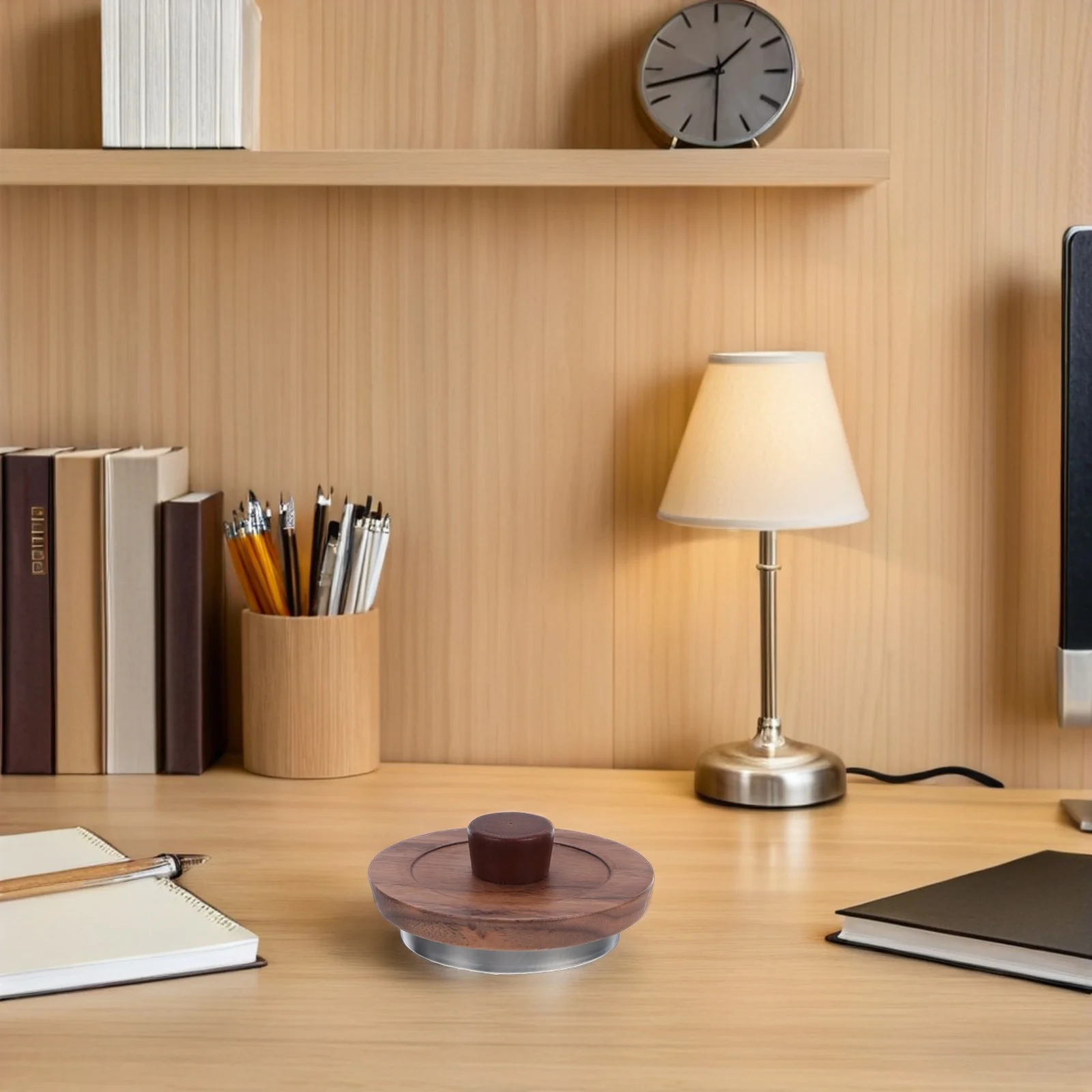 

2Pcs Wooden Cup Lid Natural Grain Smooth Finish for Tea Coffee Water Bottles Retains Heat Handcrafted Elegant Design Tea