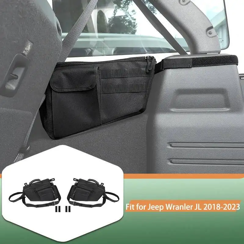 

Сумка-органайзер для багажника из ткани Оксфорд для Jeep Wrangler JL 2018-2023, 4-дверный, для хранения и организации вещей - черный
