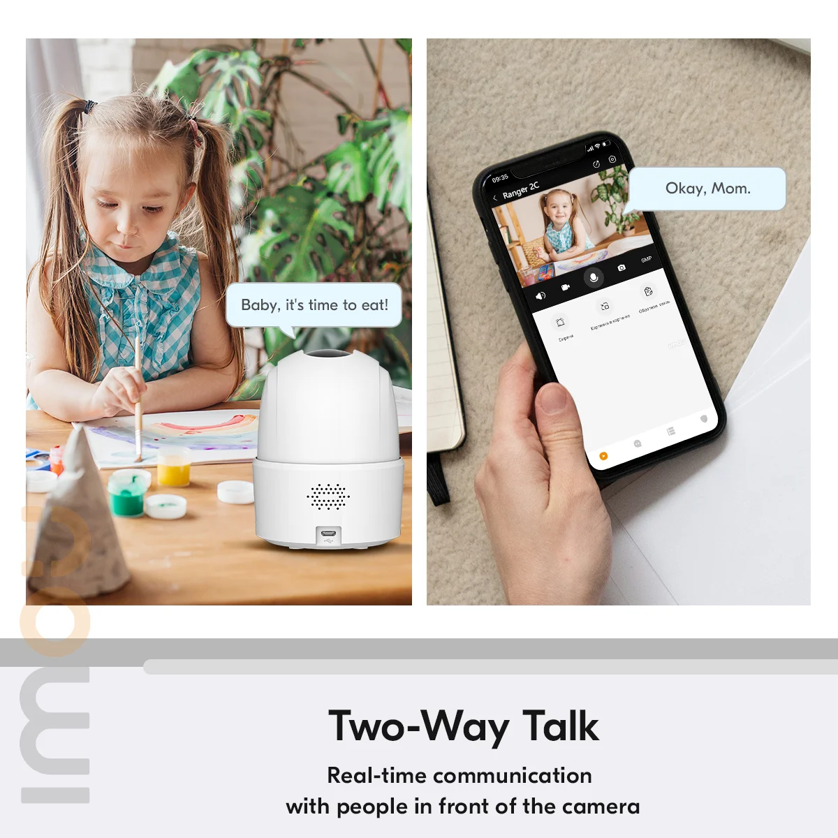 Imou Ranger 2C 3MP IP Camera Indoor PTZ Wifi Security Camera 3MP Baby Monitor Two-Way Talk Human Detection Surveillance Cameras