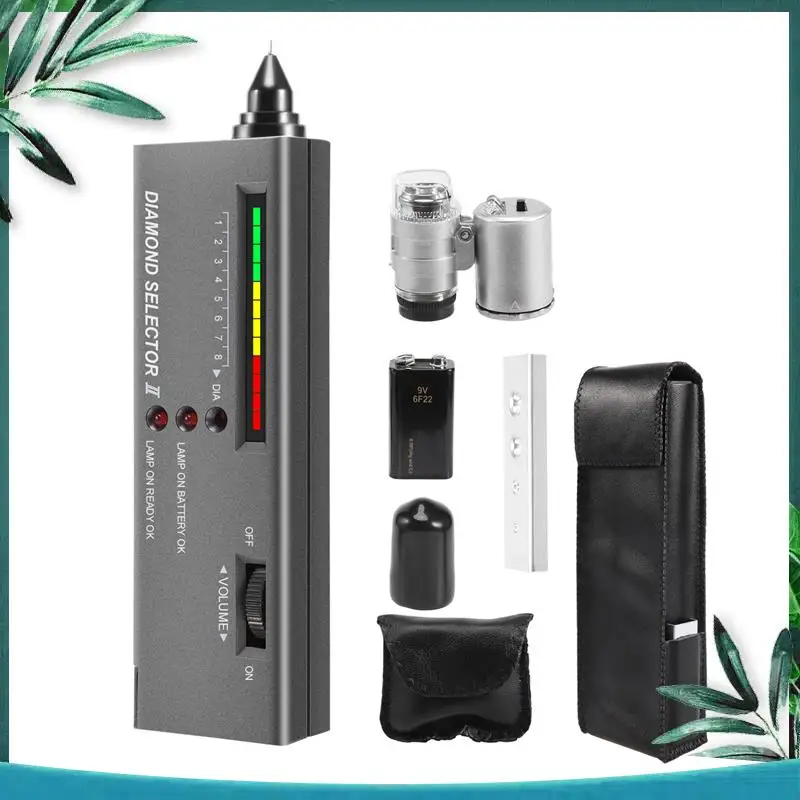 (NEW) Diamond Tester Pen, High Accuracy Jewelry Diamond Tester+60X Mini LED Magnifying, Professional Diamond Selector