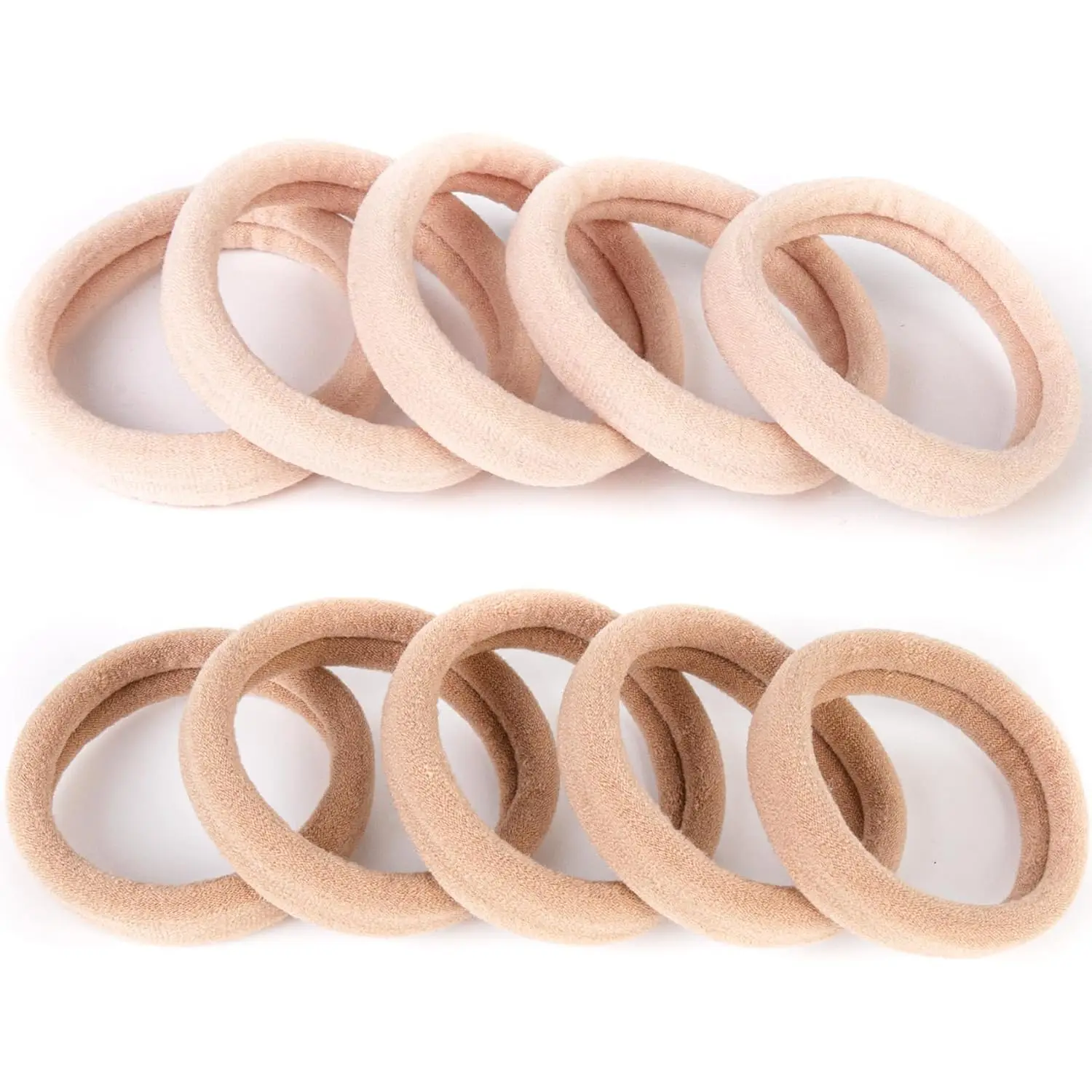 

Soft Blonde Hair Ties for Women, No Damage Ponytail Holders, Thick Elastic Bands for Heavy Hair, 2 Inch Diameter
