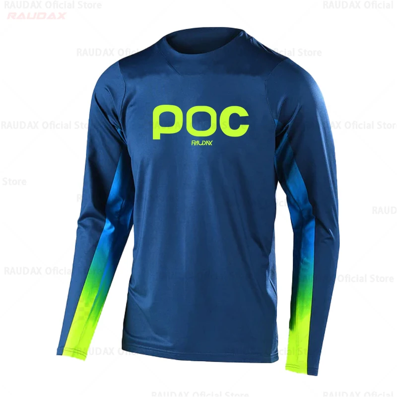 2023 RAUDAX POC Motorcycle Mountain Downhill Jersey MTB Offroad DH Bicycle Shirt Cross Country Mountain Summer Bike Jersey