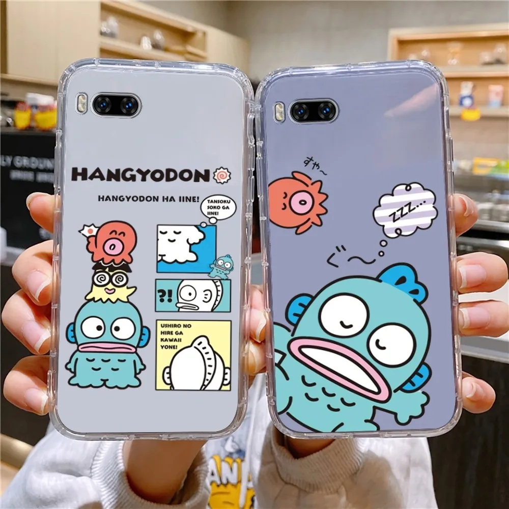 S-Sanrio H-Hangyodon Phone Case For Huawei Mate P10 P20 P30 P40 P50 Smart Z Honor 50 60 70 Pro Lite Transparent Case