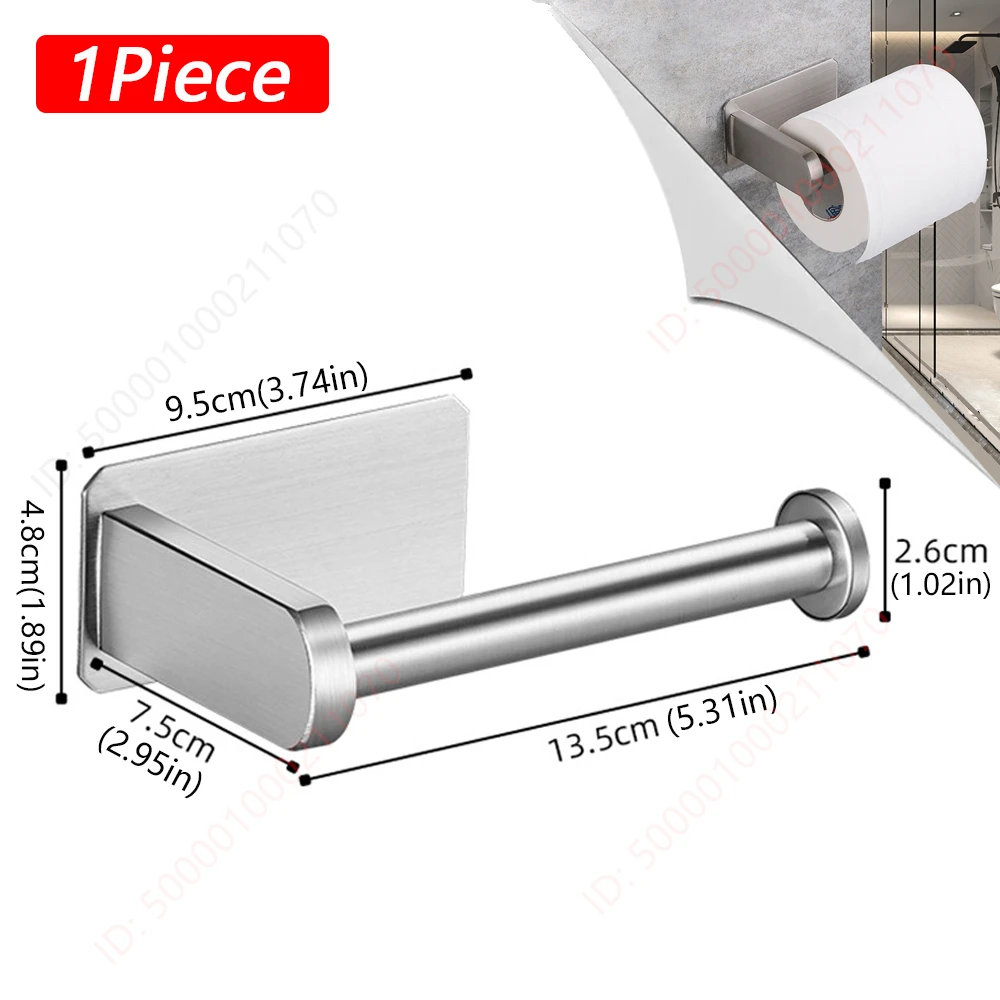 1 ~ 2PCS Toiletpapierrek Badkamer Papieren Handdoekhouder Lijm Absorberende Papierdispenser WC Keuken Hardware Opslag Accessoires - afbeelding 1