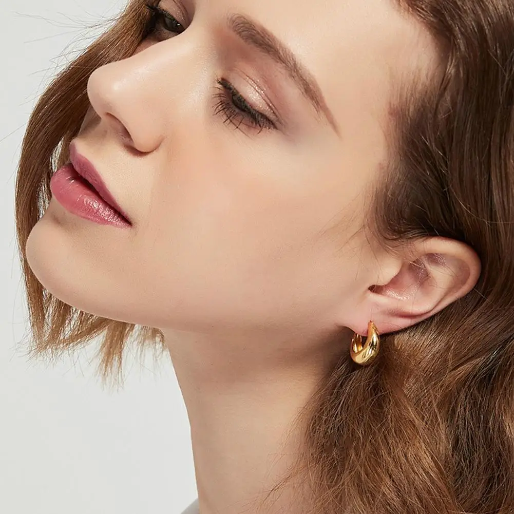 

НОВИНКА: 2/4 пары классических круглых сережек из нержавеющей стали для женщин, геометрические массивные серьги-кольца, винтажные украшения для ушей, подарок на вечеринку.