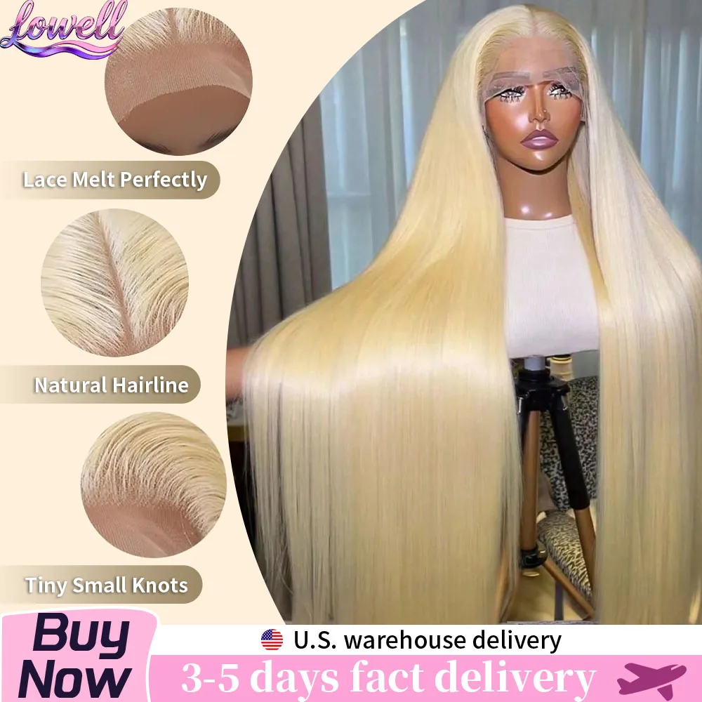 

Lowell Bone Straight Human Hair Wigs 613 Blonde Wig 13x6 4x4 Hd Lace Wigs High Density Pre Plucked Brazilian Hair Original