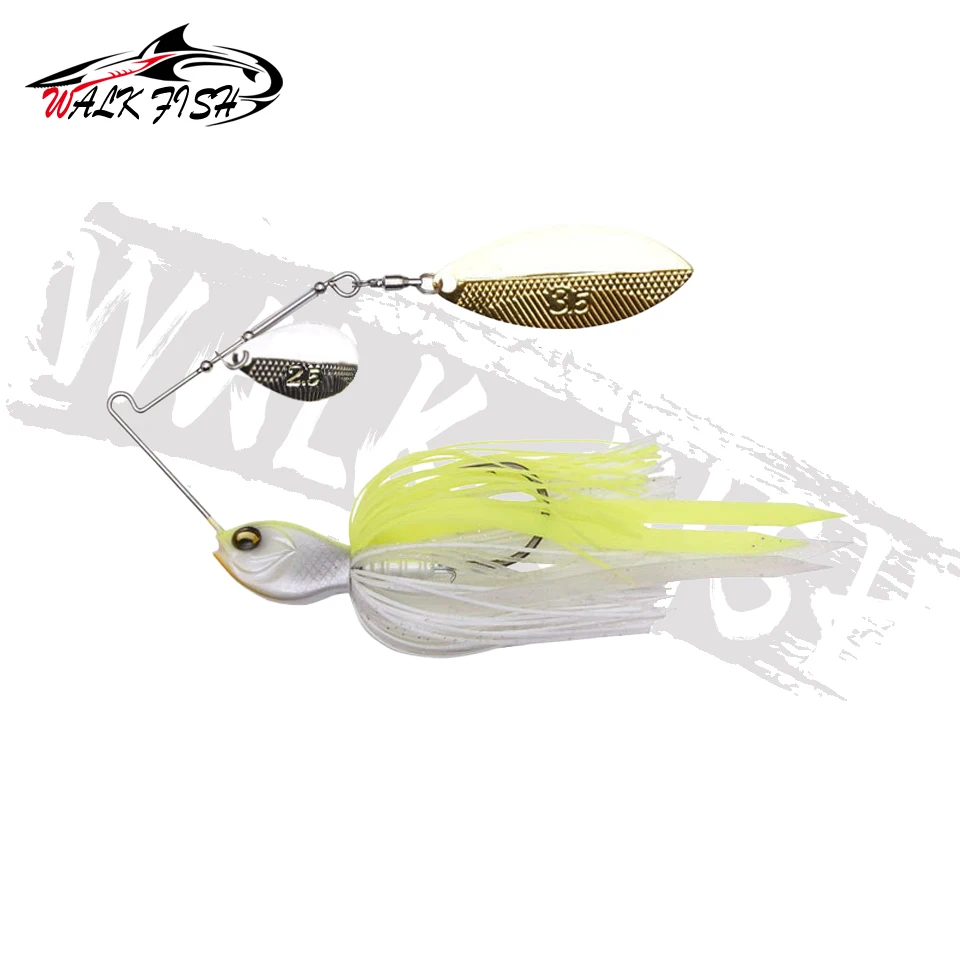 WALK FISH 1 Stück Spinner-Köder 18G Metallköder Harter Angelköder Spinner-Köder Spinnerbait Hecht-Wirbel Angelzubehör Wobbler Pesca – Detail 7