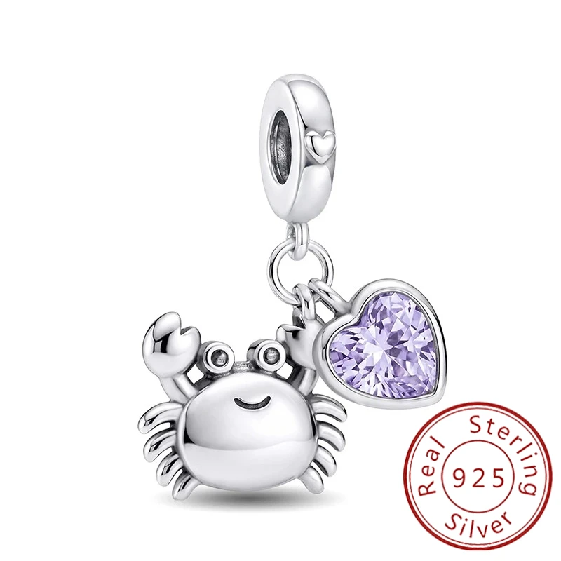 Personalisierte, niedliche Mode-Sternbild-Charms-Perlen passend für Original-Armbänder und Armreifen, 925er Sterlingsilber, feiner Schmuck, Geschenk