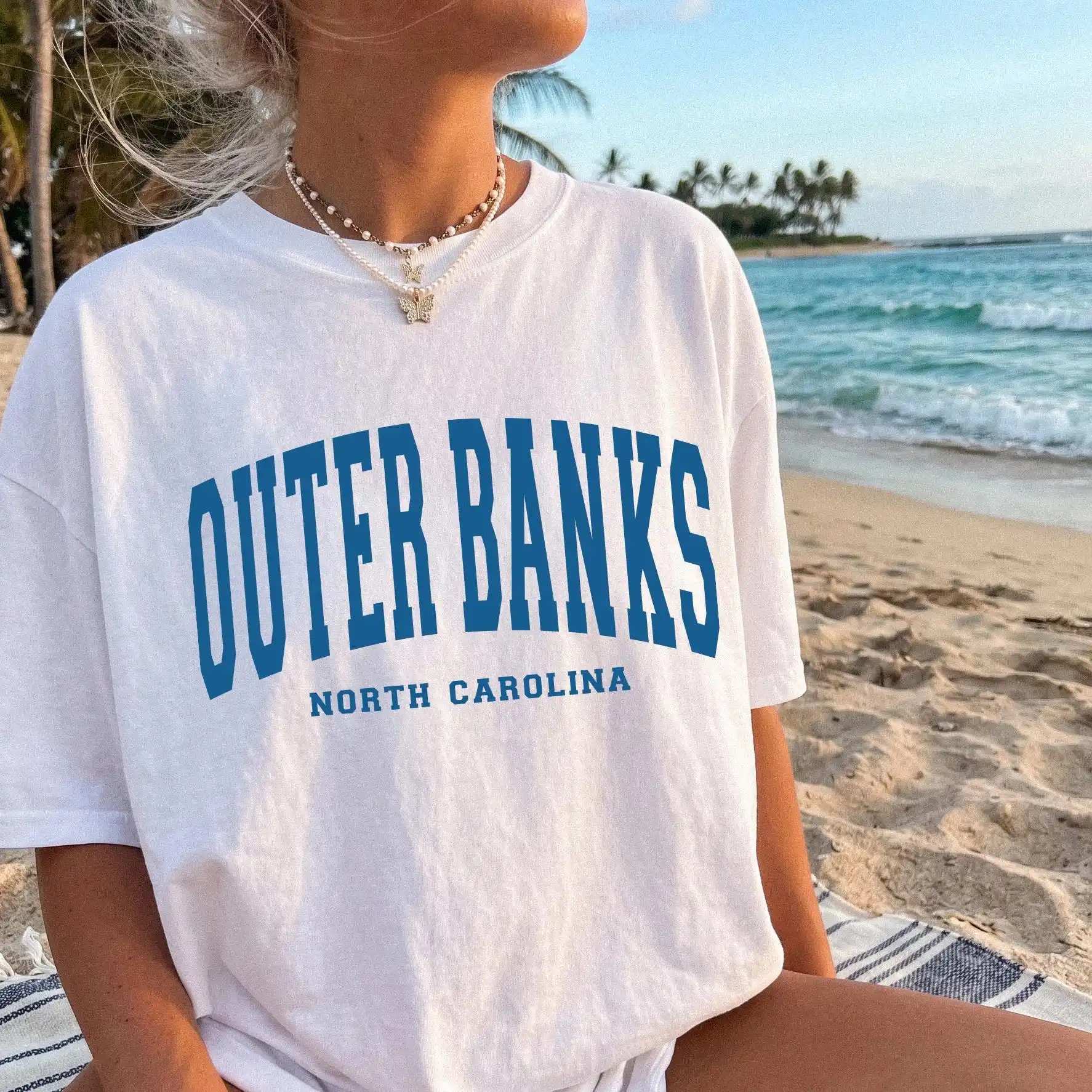 Personalized Custom Outer Banks North Carolina Shirt Tshirt Comfort Colors Tee Oversized T-shirt