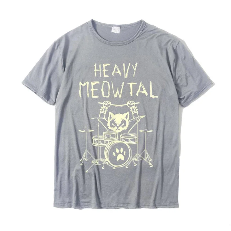 Heavy Meowtal Cat Metal Music Tshirt Women Gift Idea Funny Pet Owner T-Shirt Funny Printed Shirt Tops Tee Harajuku Female