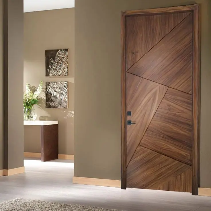 Cheap European Standard Wooden Doors Interior Modern Fire Rated 60 Minutes Fireproof Doors