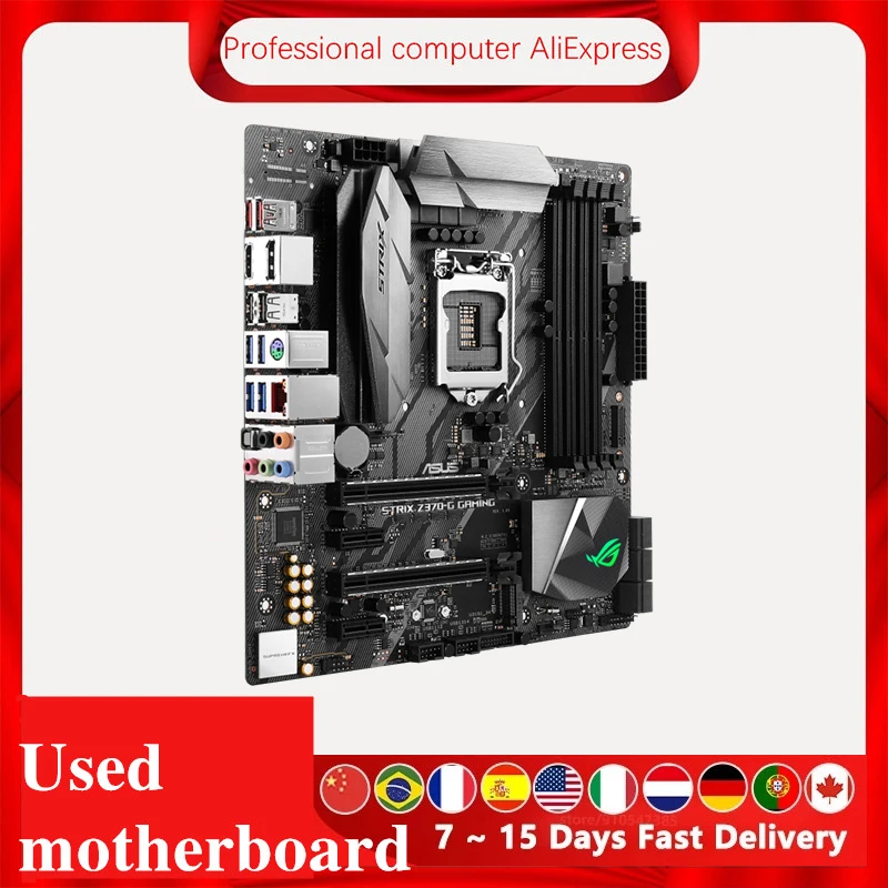 For Asus STRIX Z370-G GAMING Original Used Desktop Intel Z370 Z370M DDR4 Motherboard LGA 1151 i7/i5/i3 USB3.0 SATA3