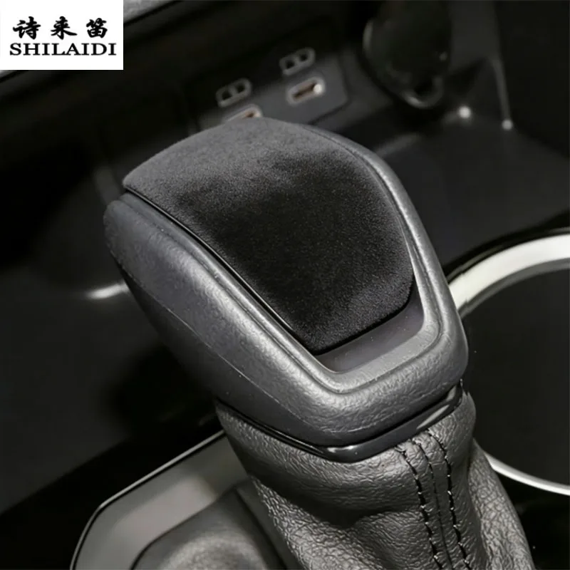 Suede leather Car Wrapping ABS For TOYOTA Land Cruiser LC300 2022-2026 Gear Shift Knobs Head Armrest Box handle Cover Sticker