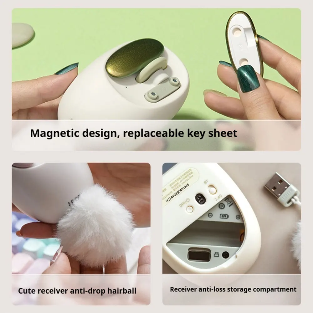 Lofree 2.4G Bluetooth Wireless Mouse Replaceable Keys 5 Levels of Sensitivity for Notebook Flat Computer Office Game General