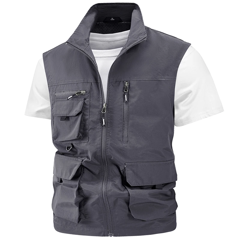 mens waistcoat Autumn winter New splice Men's Middle age rinsing business casual vest business casual vest Size M-4XL 5XL 8866