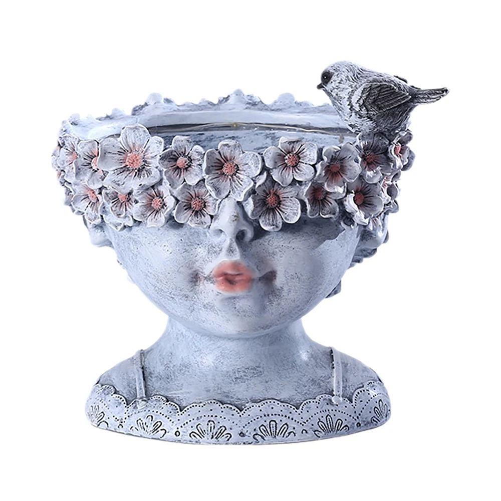 

J1UL1N Solar Powered Garden Staues,Little Girl Garden Statues Bird Feeder Bath For Outdoor Home Crafts Yard, Porch Decoration