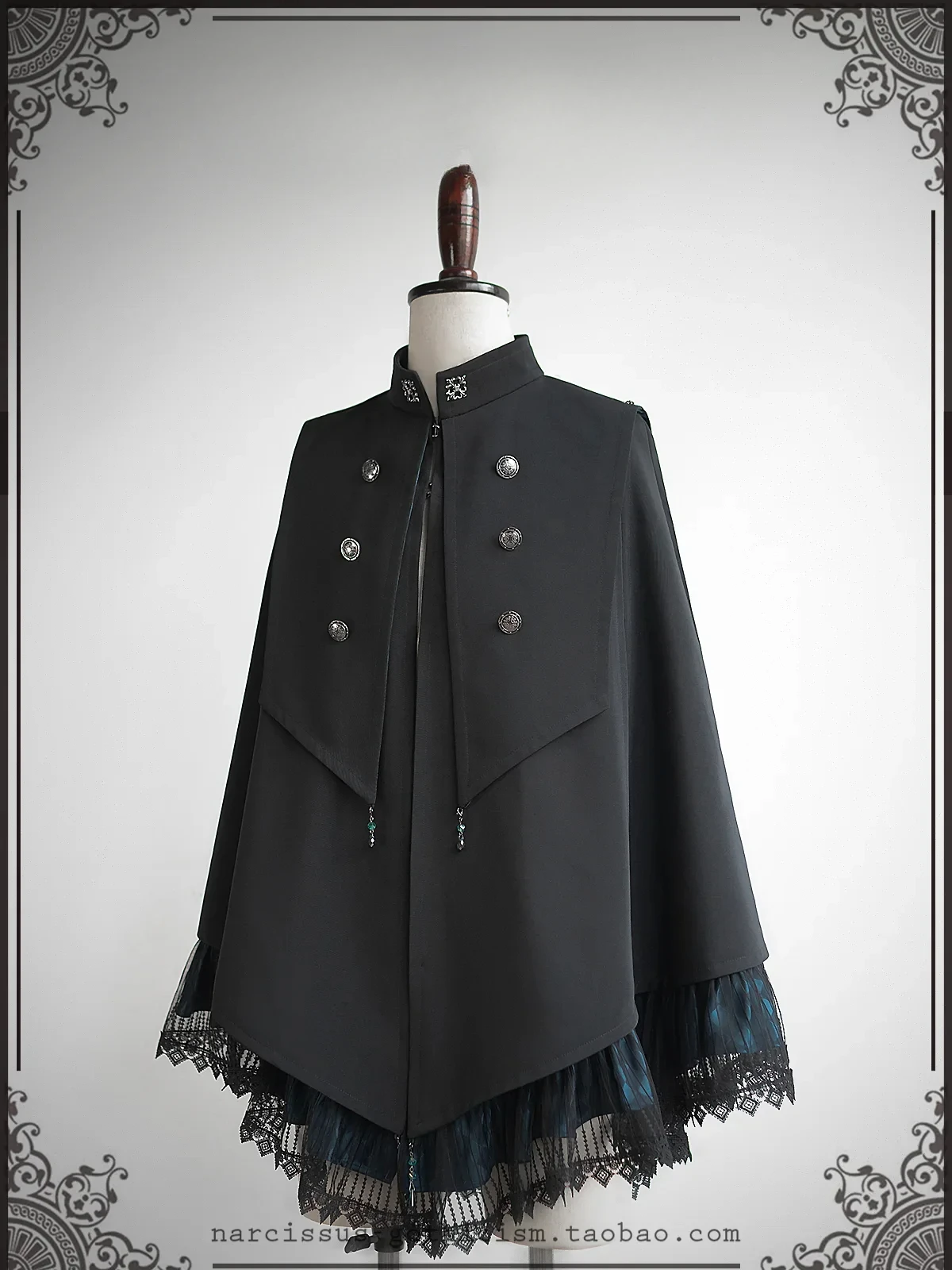 عباءة الساحرة الظل الداكن للرياح القوطية الداكنة من Narcissus-طلب مسبقًا أسود 2025 ربيع رائجة البيع باللون الأسود