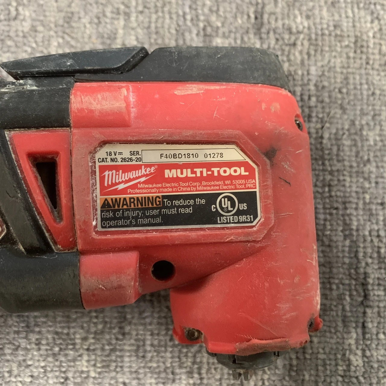 Milwaukee 2626-20 Orbiting Multi Tool 18V Power Includes 5.0AH battery,SECOND HAND