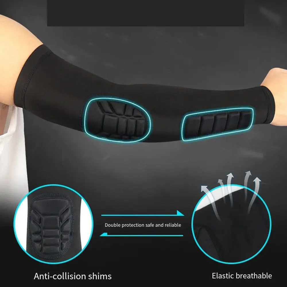 

Anti-slip Padded Elbow Forearm Sleeves Elastic Compression Protection Support Honeycomb Elbow Guard Ergonomics Anti-Collision