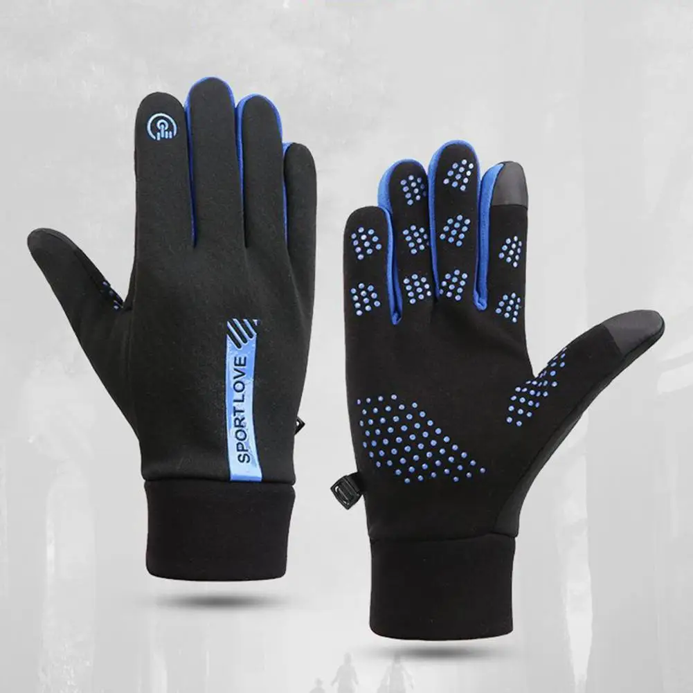 Outdoor Gloves 1 Pair Great Unisex Particle Palm  Anti-slip Skiing Cycling Gloves for Adult