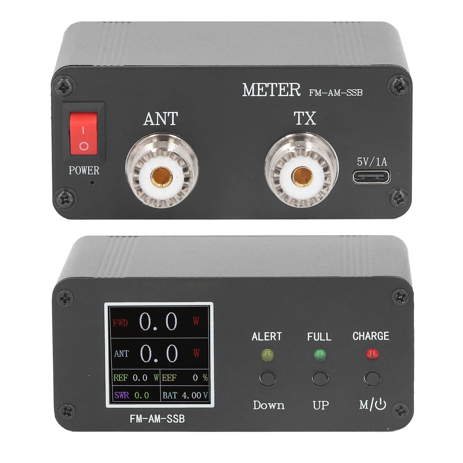 

SWR Meter 120W 1.8‑54Mhz 240x240 Color Screen FM AM SSB Power Tester Tool with Alarm SWR Power Meter SWR Tester SWR Watt Meter