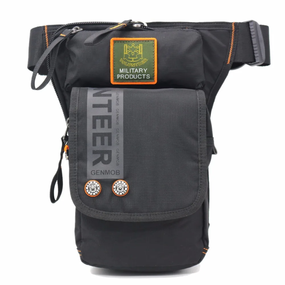Motorcycle Rider Men Fanny Waist Pack Belt Hip Bum Drop Thigh Pouch Crossbody Shoulder Bags Oxford Leg Bag