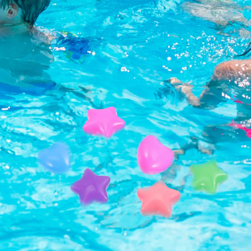 200個入りオーシャンボール プラスチック製プレイペンボール ハートと星型 耐衝撃性 室内ボールプール 幼児 赤ちゃん 子供用ボールプール