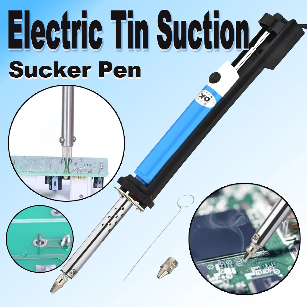 30W Electric Vacuum Desoldering Iron Suction Pump Gun Tool Setw for Soldering Repair, 110V 220V EU/US Plug Soldering Repair Tool