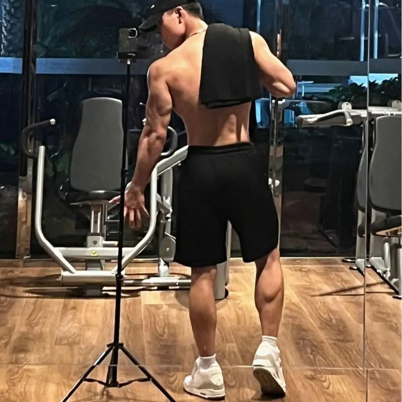 American Shorts Men Open Crotch Sex Pants Summer Basketball Short Gym Fitness Quick Dry Sports Sweatpants Casual Streetwear Mens