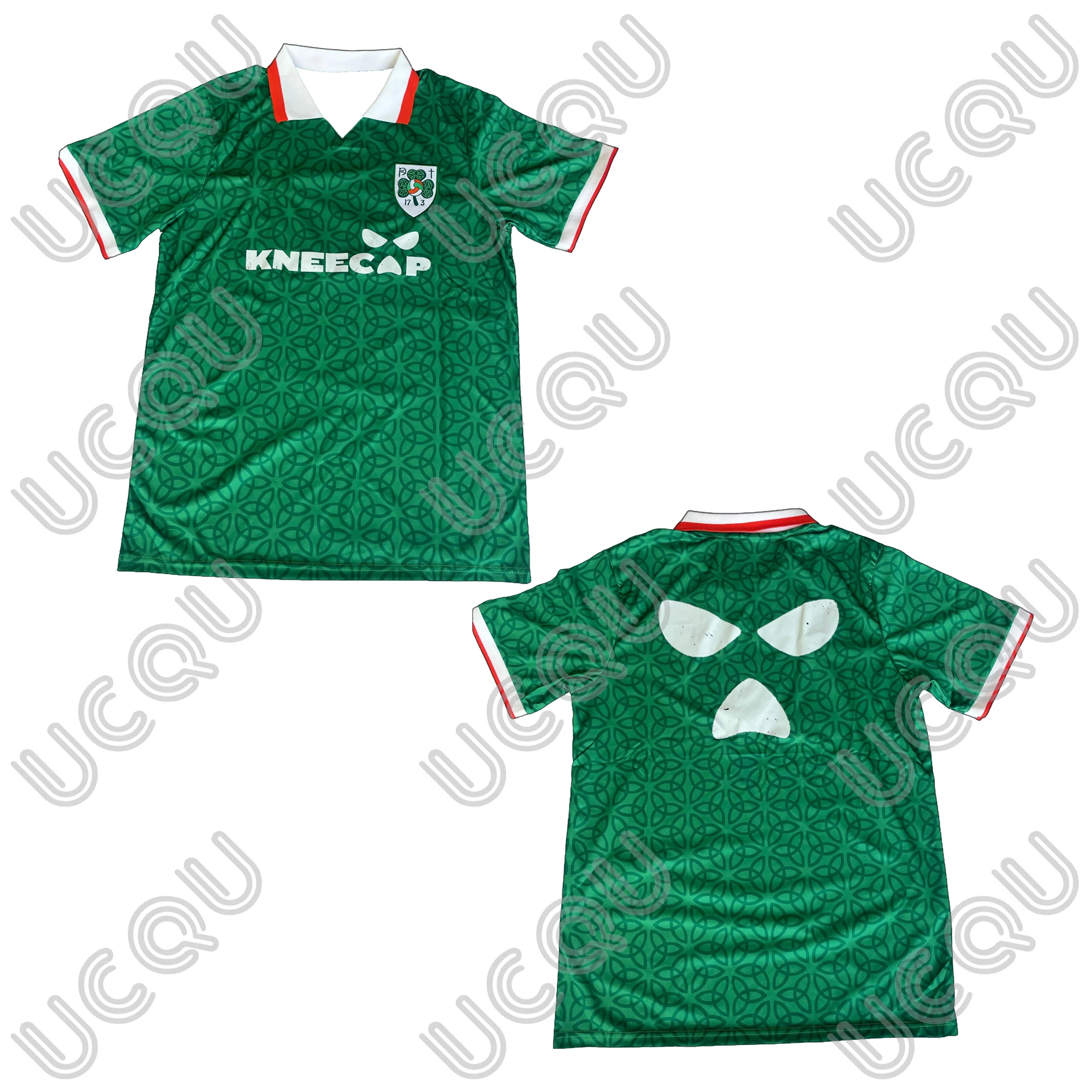 2026 Kneecap Green Jersey Quick-Drying And Breathable Kids Adults V-Neck Polo T-shirt Tops Clothing
