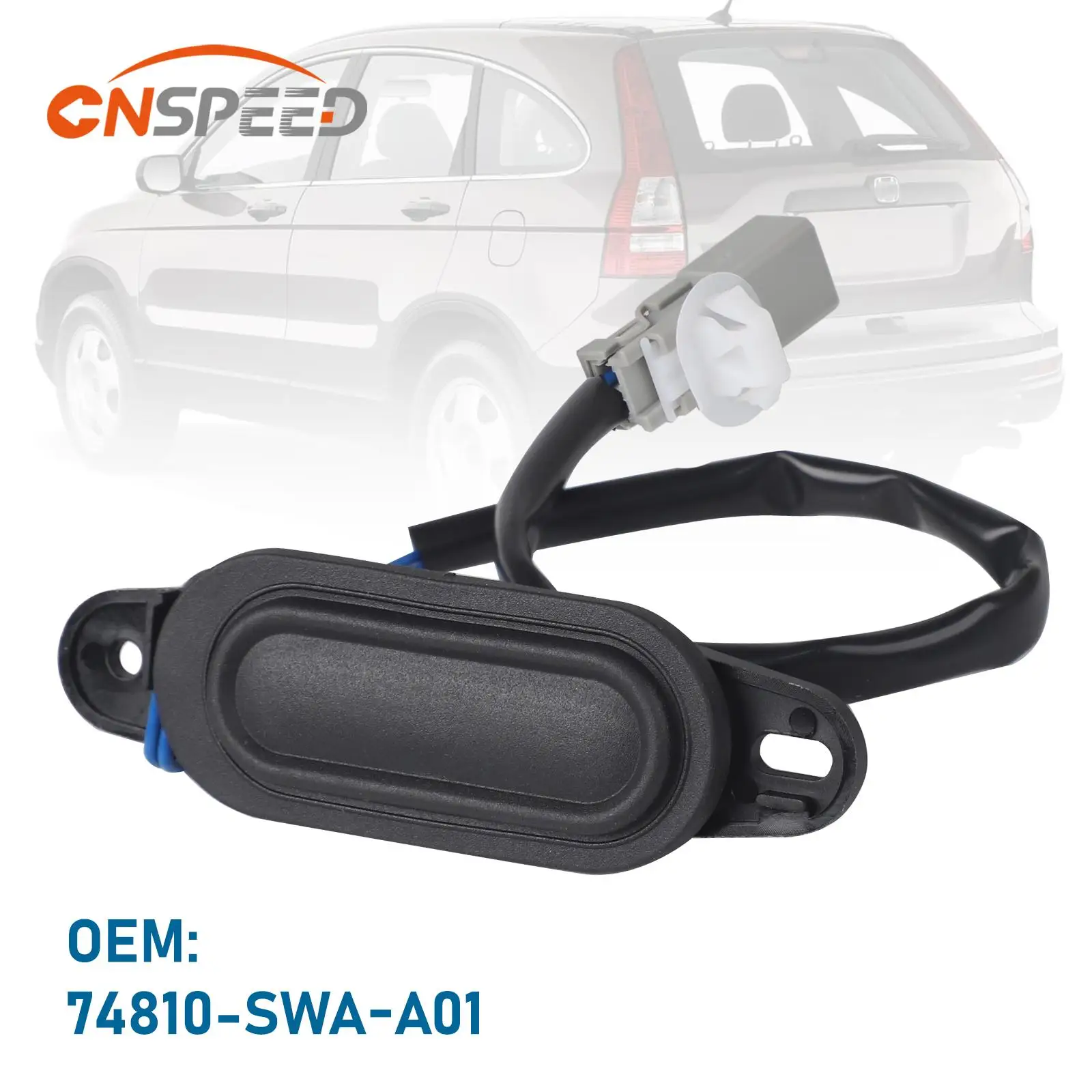 CNSPEED Rear Tailgate Handle Release Switch Button Trunk Opener 74810SWAA01 For Honda CR-V CRV 2007 2008 2009 2010 2011 Black