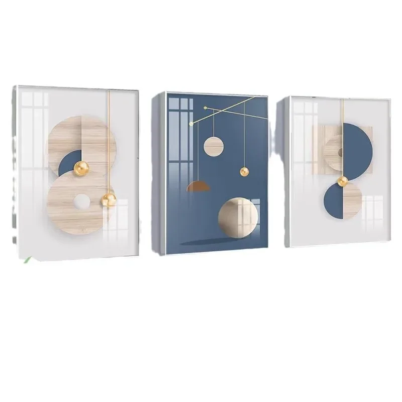 

Sofa background wall decorative painting living room triptych abstract