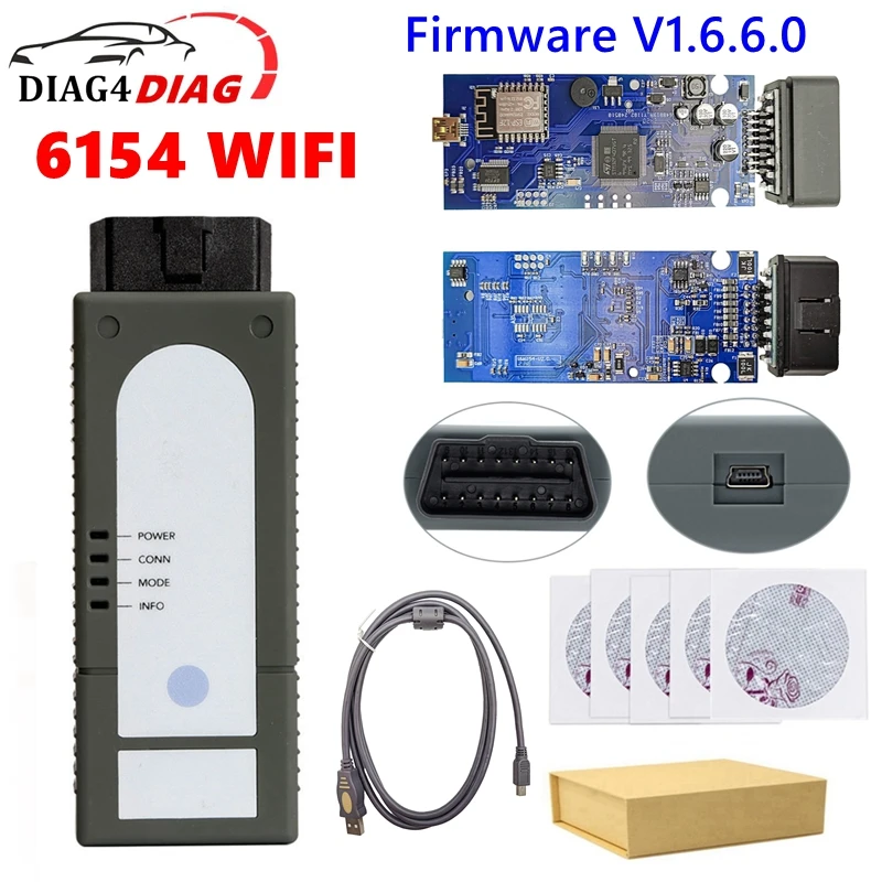 Newest 6154a V1.6.6 WIFI OBD2 6154 WIFI 6154 For VAG For AUDI/VW/SKODA/SEAT/PORSCHE Car Diagnostic Tool