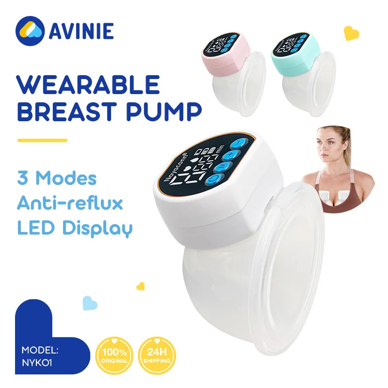 

AVINIE Wearable Breast Pump Low Noise Electric Hands Free Breast Pump Portable Integrated Breast Pump Milk Collector BPA-free