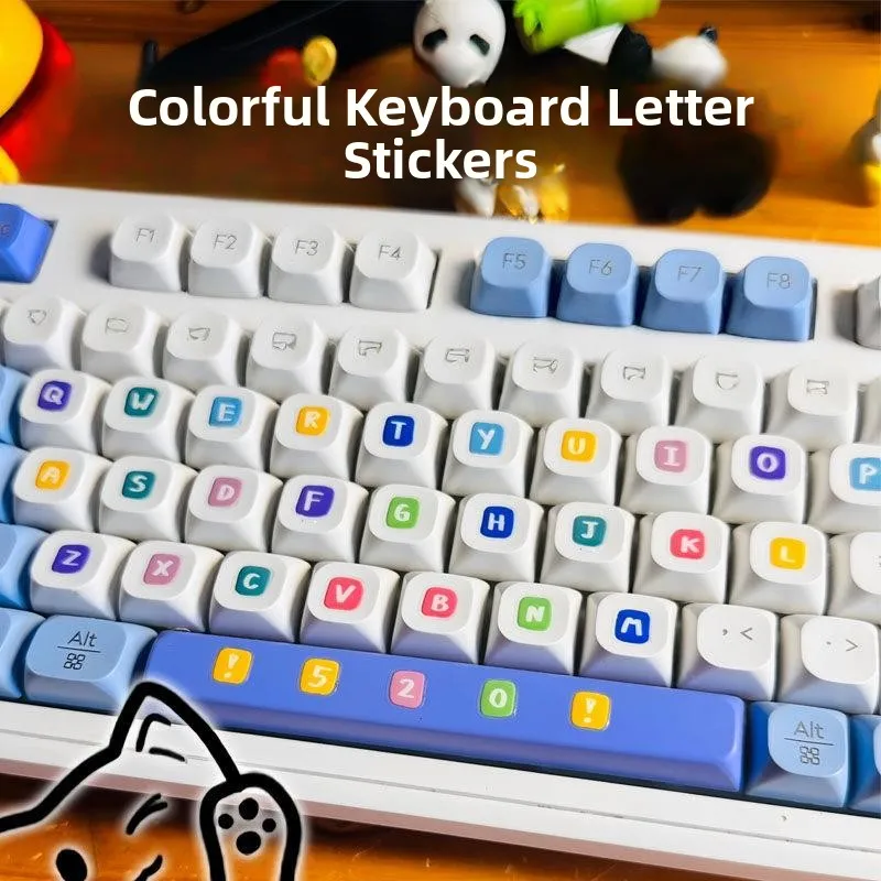 

Наклейки-буквы DIY для клавиатуры, индивидуальные английские буквы для ремонта ноутбуков, персонализированные патчи ABENUOR