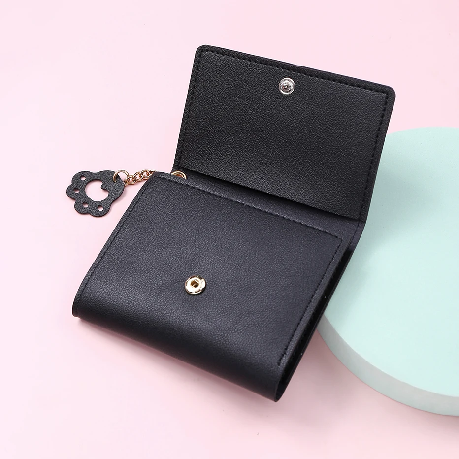 Frauen Nette Katze Brieftasche Weibliche Kleine Kurze PU Leder Geldbörse Damen Karte Halter Geld Tasche Haspe Kreative Mode Brieftasche Mädchen geschenk – Detail 4