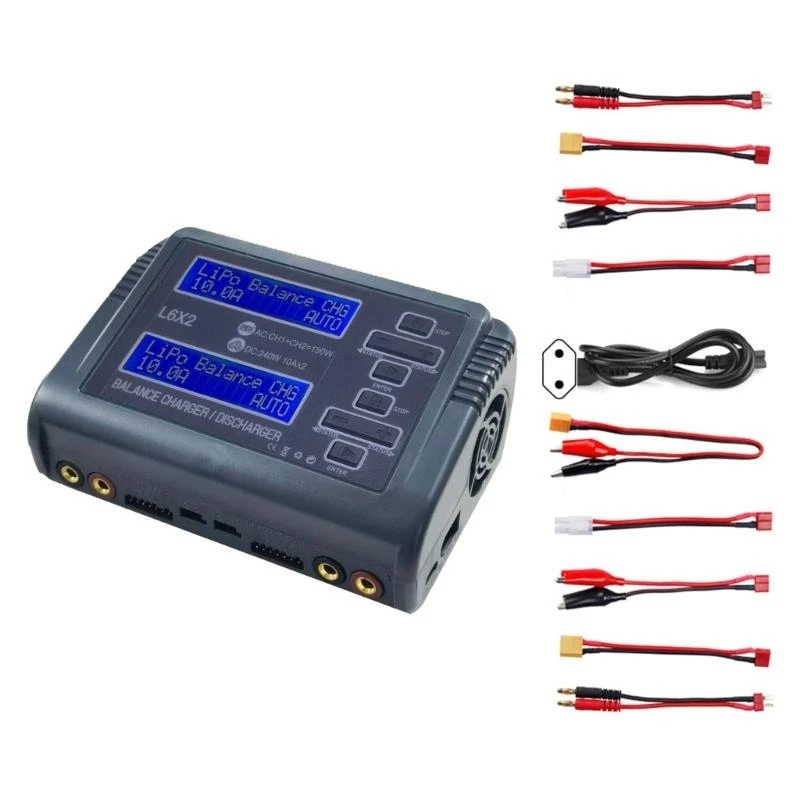 

Battey Balance Double Channel Fast Зарядка 240 Вт 10А для 1-6S/1-15S питания аккумулятора