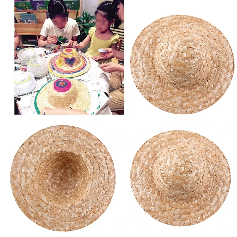 Fashionable Sun Hat for Outdoor Activities DIY Painting and Decorating Straw Hat