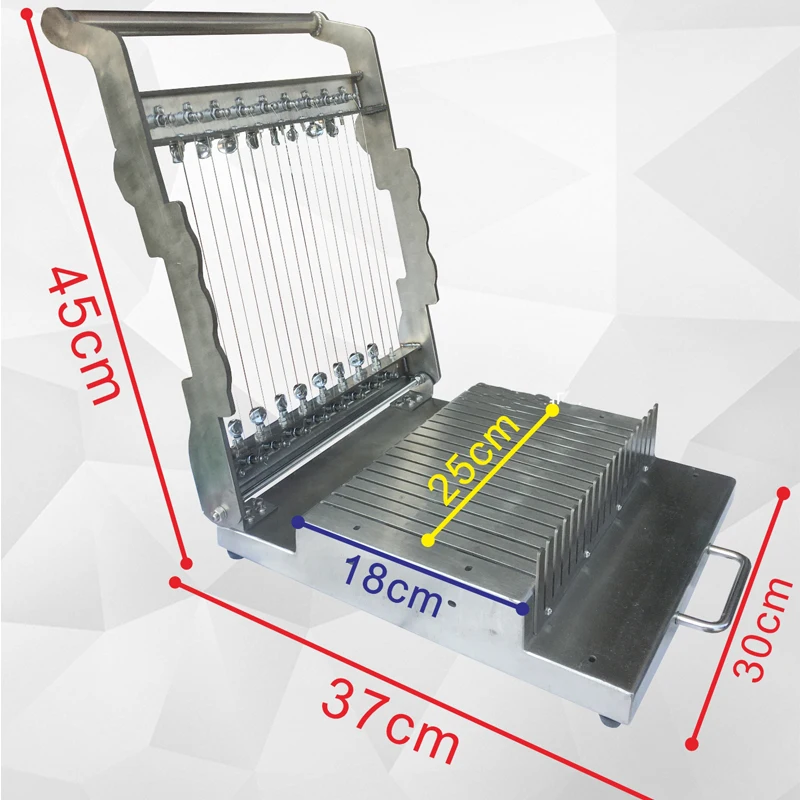 Rebanadora de carne cocida Manual comercial, herramienta de corte para jamón, almuerzo, carne, jabón, máquina de corte de alambre, 6mm, 10mm, 20mm, 30 mm