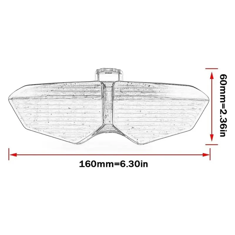 Classy-For YZF R6 2003-2005& For YZF-R6S 2006-2009 LED Tail Light Integrated Turn Signals, Running Brake Lights