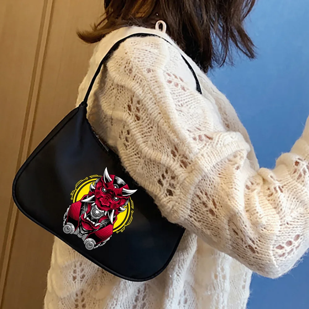 2023 Fashion Women's Handbags Underarm Bag Casual Women Shoulder Hobos Bags Female Armpit Commuter Clutch Monster Pattern