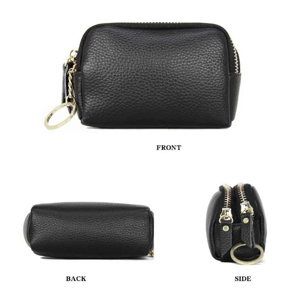 Dual Zipper Pouch Compact Key Coin Bag Women Card Wallet Stylish Mini Pocket Wallet For Gift Travel Everyday Use