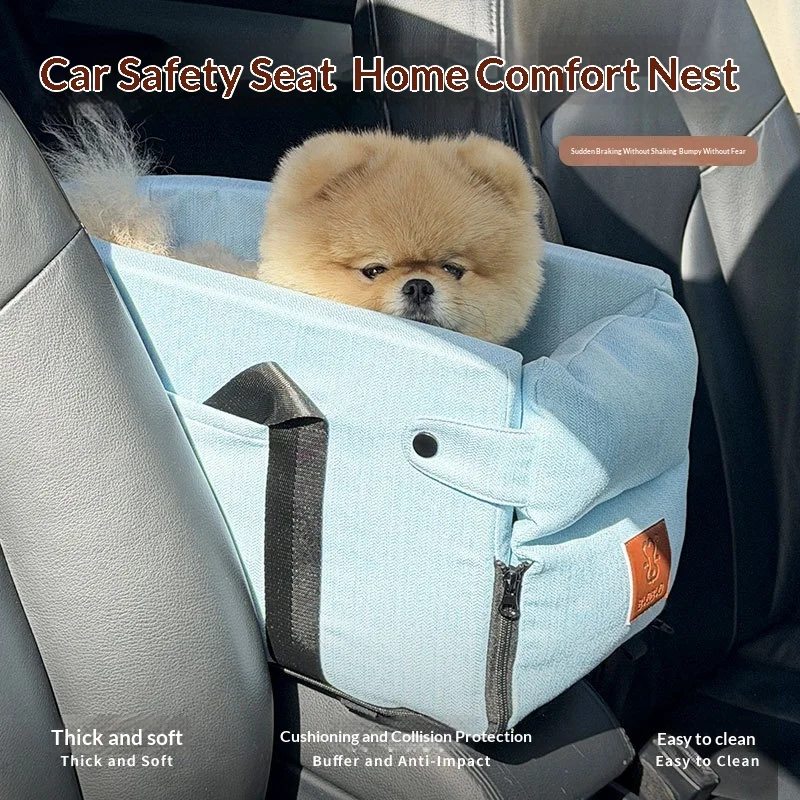 Asiento elevador portátil para perros pequeños en coche, lavable - imagen 2