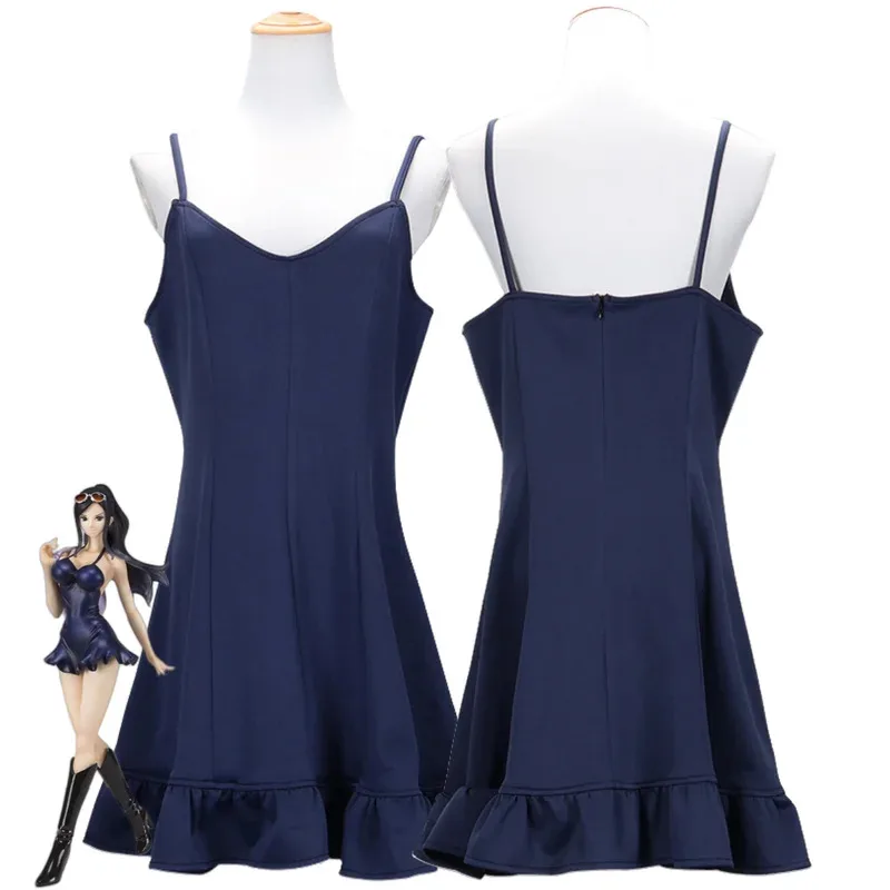 2025 aaa أنيمي نيكو روبن ملكة جمال كل الأحد تأثيري حلي Dressrosa قوس القراصنة هنتر الأزرق فستان بكتافة مثير امرأة طفلة الاسمية