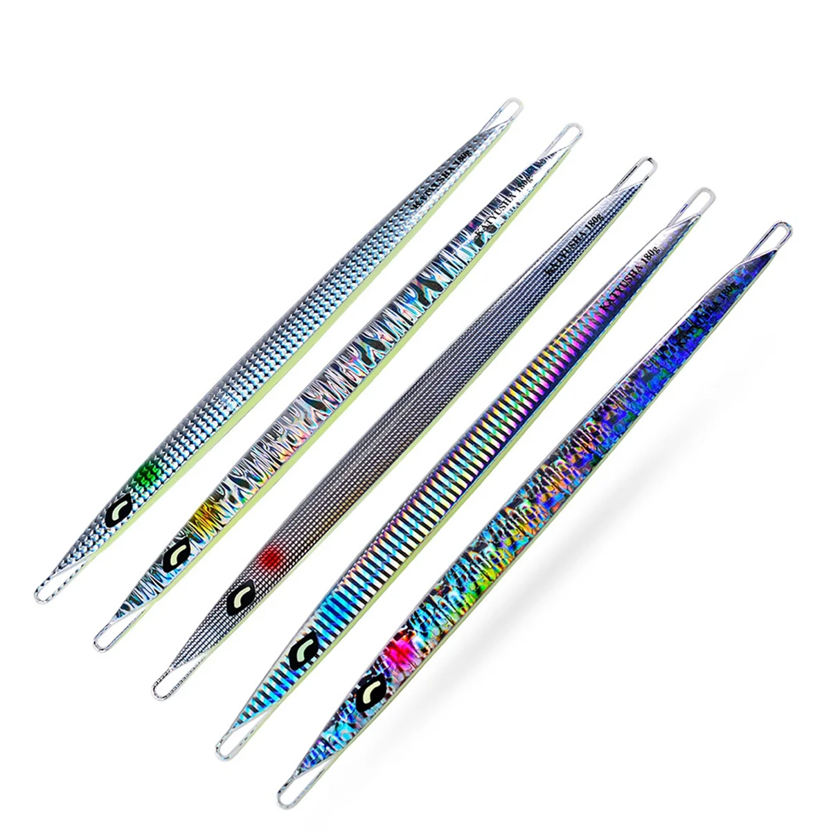 AA87C 5x 60g Deep Sea Jig Fishing Jigbait Spoon Baits Jig Lure Artificial Fast Sinking Fishing Tackle Crankbait Jiging Lures