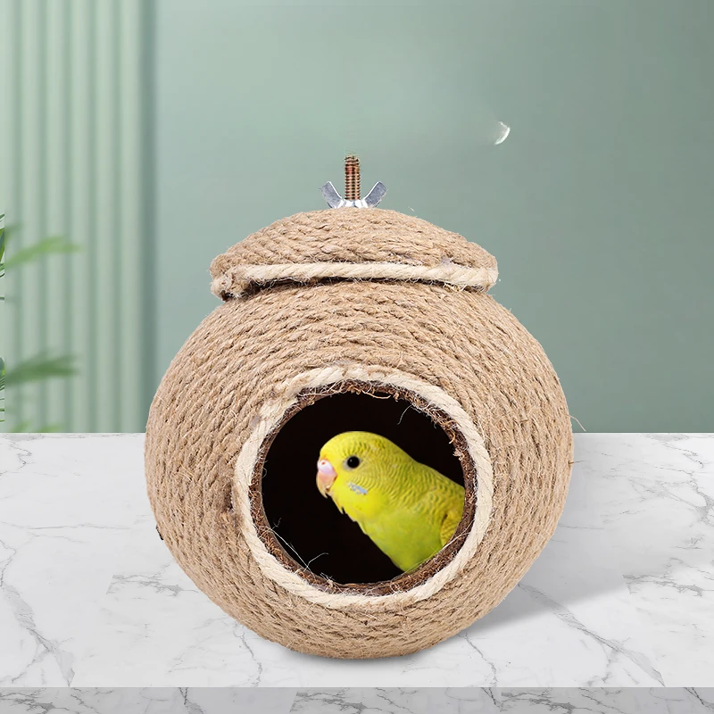 

Portable Cute Bird Cages Nest Hut Mini Backpack Products Bird Cages House Decoration Canarios Accesorios Bird Supplies RR50BN