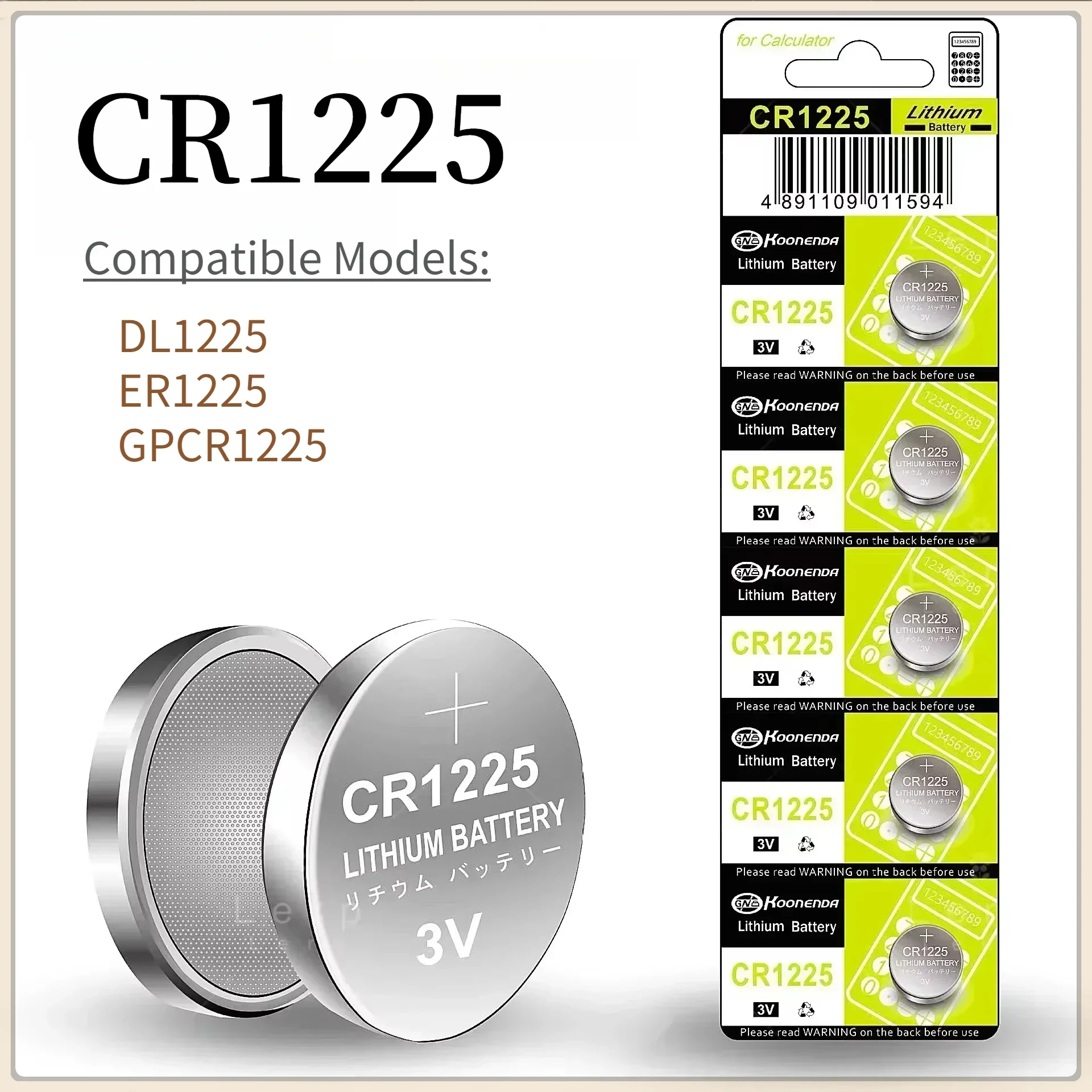 3VCR1225 button battery, lithium battery, car key battery18#