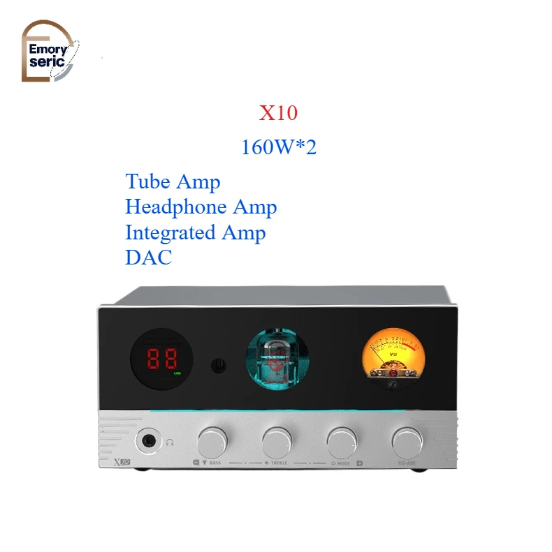 

SUCA AUDIO X10 HiFi Tube Amplifier Bluetooth 5.4 DAC Decoder Preamp Headphone Amp 4-in-1 Integrated Power Amplifier