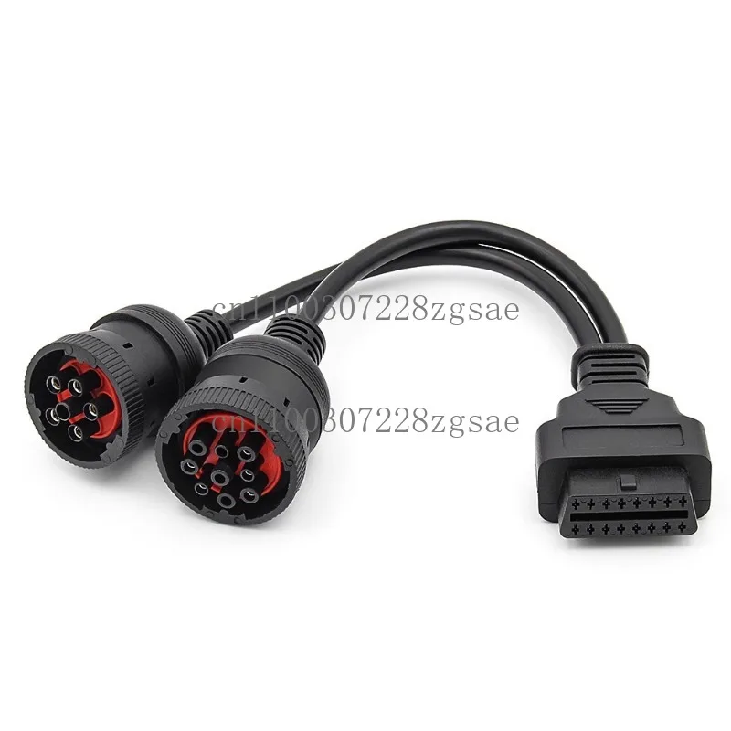 Truck line OBD2 heavy duty Y cable to J1939 J1708 J1587 9 + 6pin